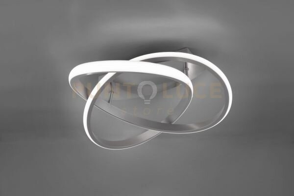 Course plafoniera led 18w 2400lm, 4000k cerchio infinito acciaio sa