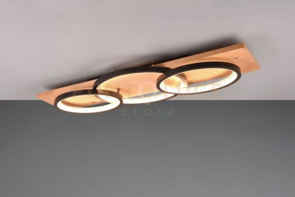 Barca plafoniera led 40w 4700lm, 3000k tripla ellisse metallo bianc