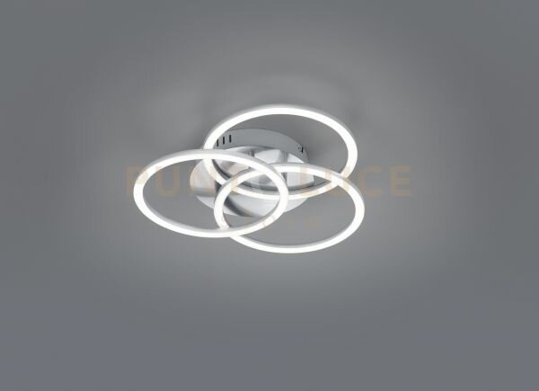 Circle plafoniera led 27w 3200lm, 2700 - 6000k acciaio satinato 3 c