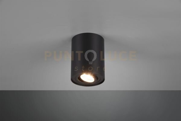 Cookie cilindro spot orientabile nero d. 9,6cm h. 12,5cm 1 luce att