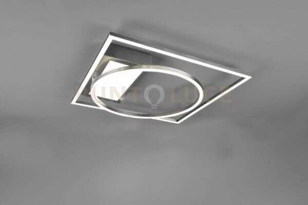 Downey plafoniera led 33w 4600lm, 2700 - 6500k acciaio satinato co