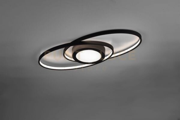 Galaxy plafoniera led 28w 3400lm, 3000k doppia ellisse antracite co