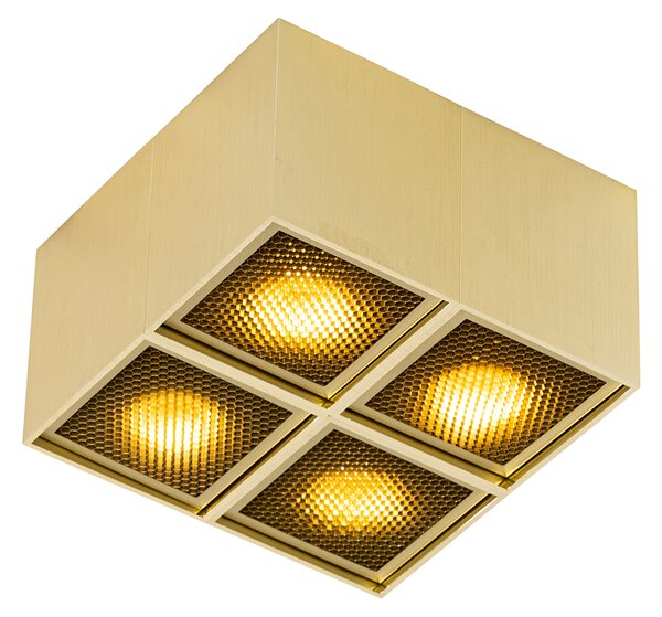 Faretto di design oro 4 luci - Qubo Honey