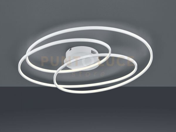 Gale plafoniera led 50w 7000lm, 3000k grande bianca cerchi concentr