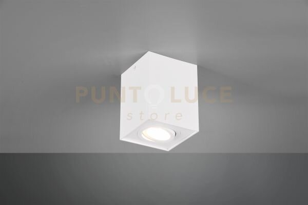 Biscuit cubo spot orientabile bianco l. 9,6 x 9,6cm h. 12,5cm 1 luc