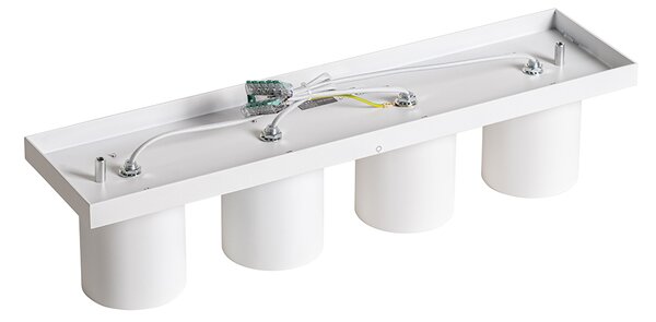 Faretto da soffitto moderno bianco 4 luci - Tubo
