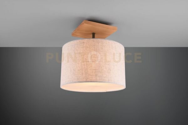Elmau plafoniera legno con paralume sabbia d. 36,5cm 1 luce attacco