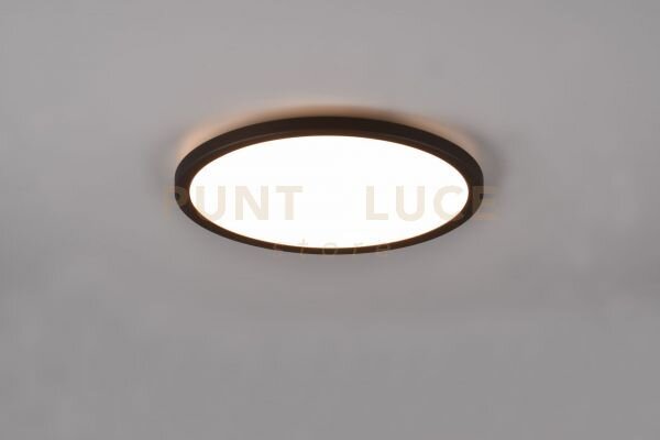 Aureo plafoniera led 18w 2200lm, 3000 - 6500k bordo nero con teleco