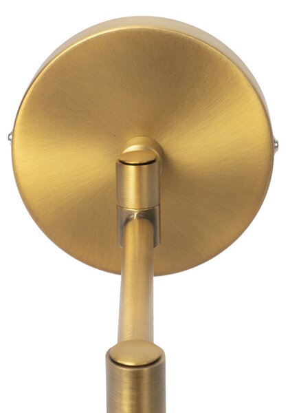 Lampada da parete intelligente bronzo con paralume bianco incl. Wifi A60 - Ladas Deluxe