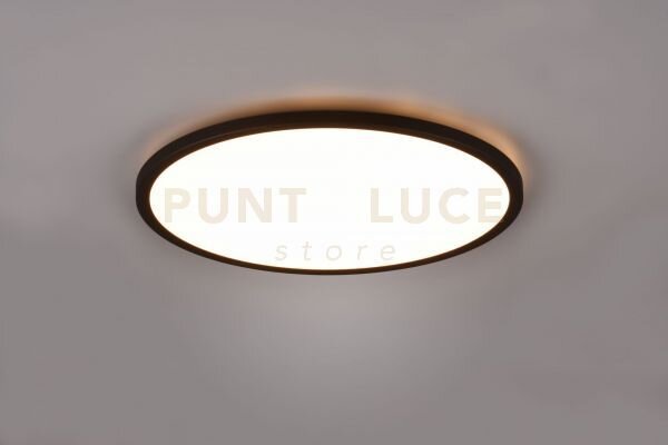 Aureo plafoniera led 30w 3600lm, 3000 - 6500k bordo nero con teleco