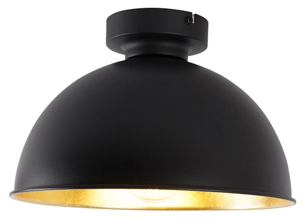 Lampada da soffitto intelligente nera con oro 28 cm con WiFi A60 - Magnax