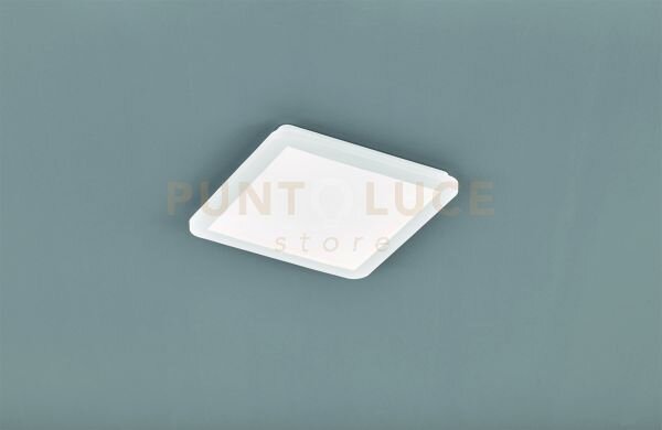 Camillus plafoniera led quadrata metallo bianco opaco con funzione 