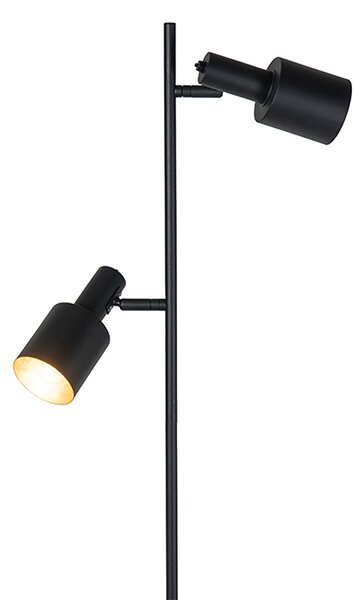 Lampada da terra intelligente nera incl. 2 Wifi A60 - Stijn
