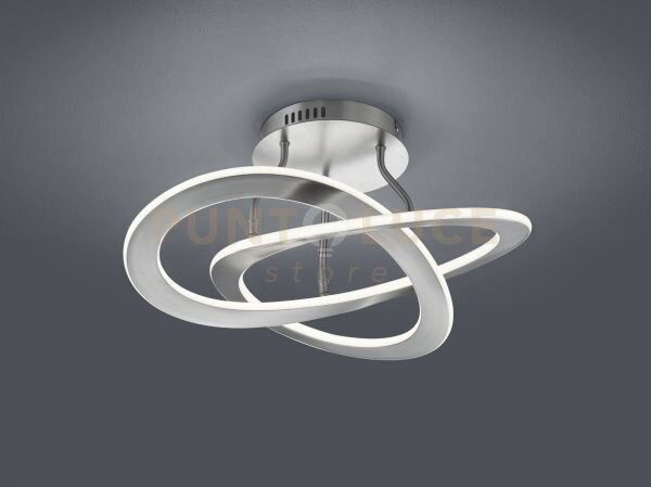 Oakland plafoniera led 40w 5200lm, 3000k acciaio satinato dimmerabi