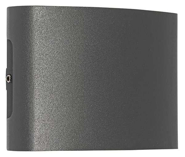 Lampada da parete per esterni grigio scuro con LED 4 luci IP54 - Silly