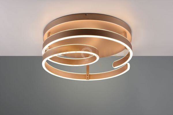 Marnie plafoniera led 58w 6800lm, 3000k metallo caffe' a spiraledim