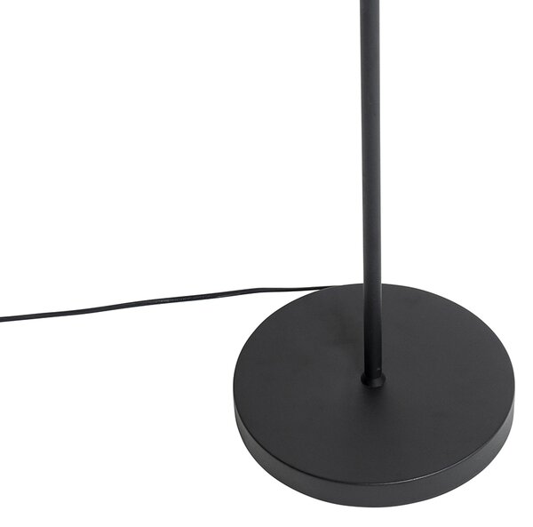 Lampada da terra intelligente nera con oro incl. 2 wifi A60 - Stijn