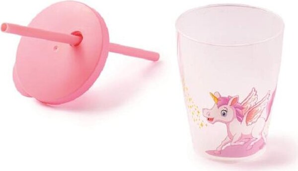 Snips Bicchiere con Cannuccia Unicorno colore Rosa - 853