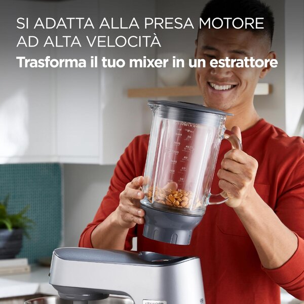 Kenwood Bicchiere per frullatore in vetro Capacit 1.6 Litri Compatibile con Classic KM330 Chef - KAH359GL