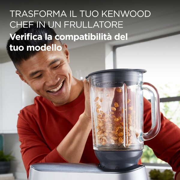 Kenwood Bicchiere per frullatore in vetro Capacit 1.6 Litri Compatibile con Classic KM330 Chef - KAH359GL