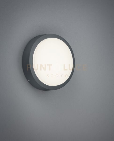 Breg plafoniera led da esterno fusione di alluminio antracite d. 20