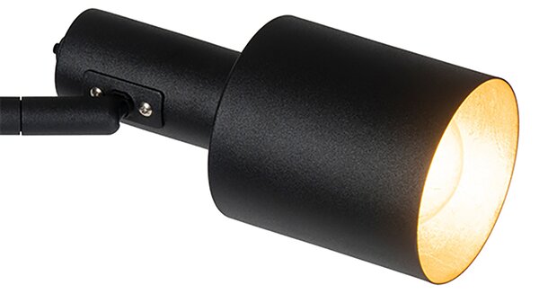 Lampada da terra intelligente nera incl. 2 Wifi A60 - Stijn