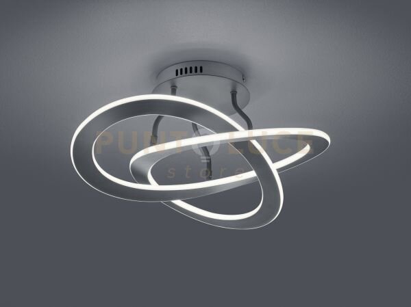 Oakland plafoniera led 40w 5200lm, 3000k antracite dimmerabile con 