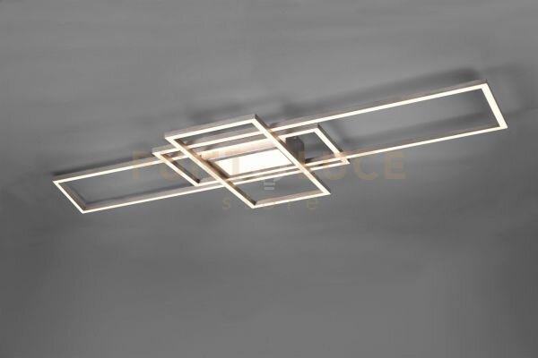 Irvine plafoniera led 60w 7100lm, 3000 - 6500k 3 rettangoli acciaio