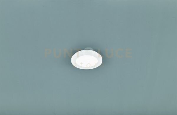 Camillus plafoniera led tonda metallo bianco opaco con funzione dim