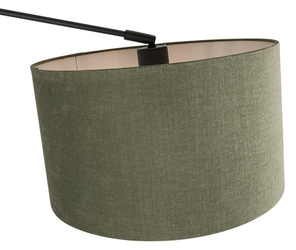 Lampada a sospensione intelligente nera con paralume 35 cm verde incl. 2 WiFi A60 - Blitz