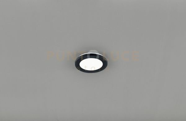 Camillus plafoniera led tonda metallo nero opaco con funzione dimme