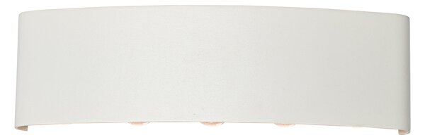 Lampada da parete per esterni bianca con LED 10 luci IP54 - Silly