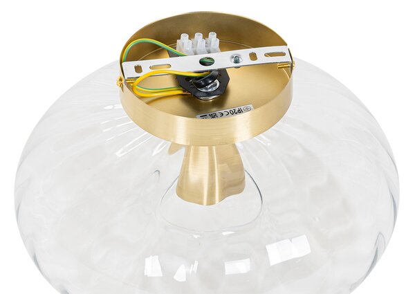 Plafoniera smart oro con vetro incl. Wifi P45 - Ayesha
