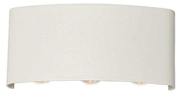 Lampada da parete per esterni bianca con LED 6 luci IP54 - Silly