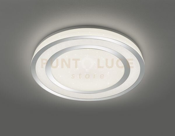 Noriaki plafoniera led 40w 4750lm, 3000 - 5000k tonda effetto cielo
