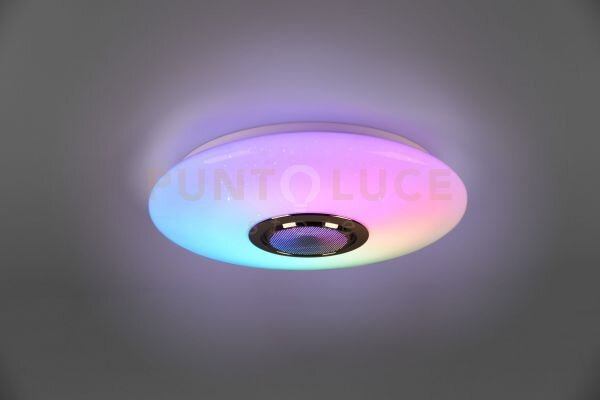 Musica plafoniera led 15,5w 1700lm, 3000 - 6000k diffusore bianco c