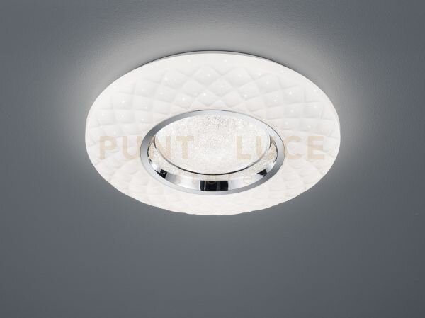 Magnolia plafoniera led 21w 2500lm, 3000 - 6000k cromo ed effetto c