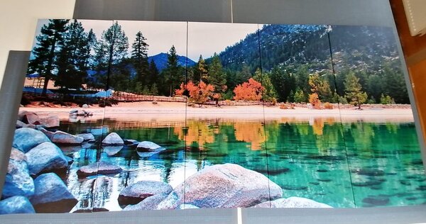 Quadri 5 pezzi – Lago in una natura splendida