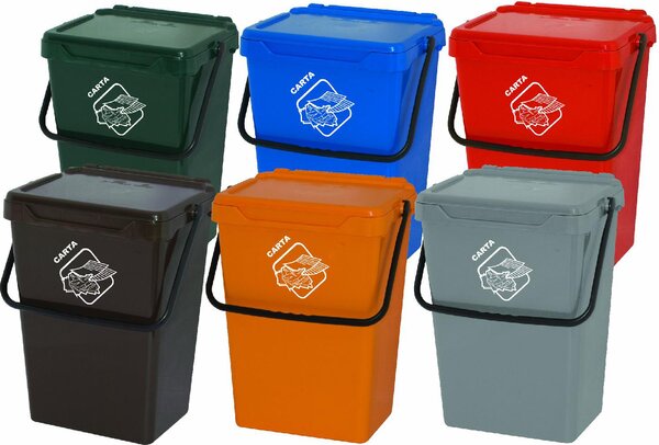 ArtPlast Bidone Biosystem lt 35 cm 40x30x51 h colore Verde - BS35V