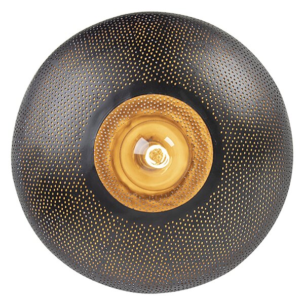 Lampada da soffitto intelligente nera e oro 40 cm incl. Wifi G95 - Radiance