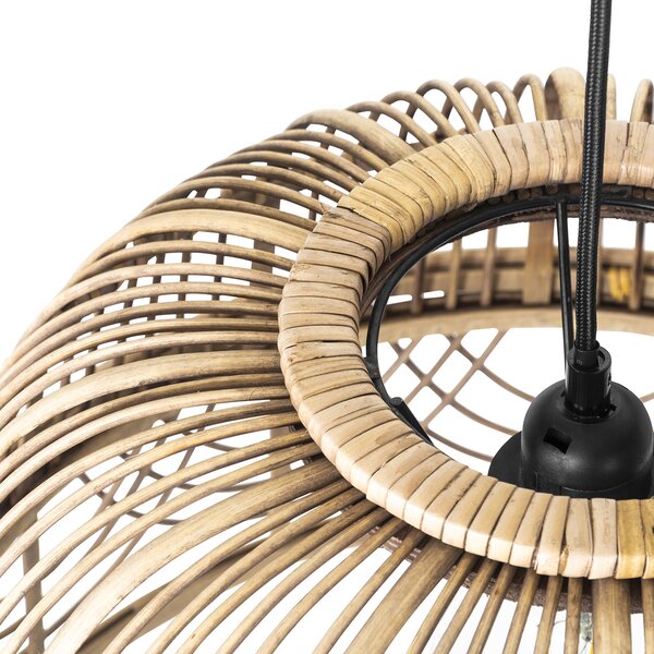 Lampada a sospensione in rattan intelligente 44 cm incl. Wifi G95 - Michelle