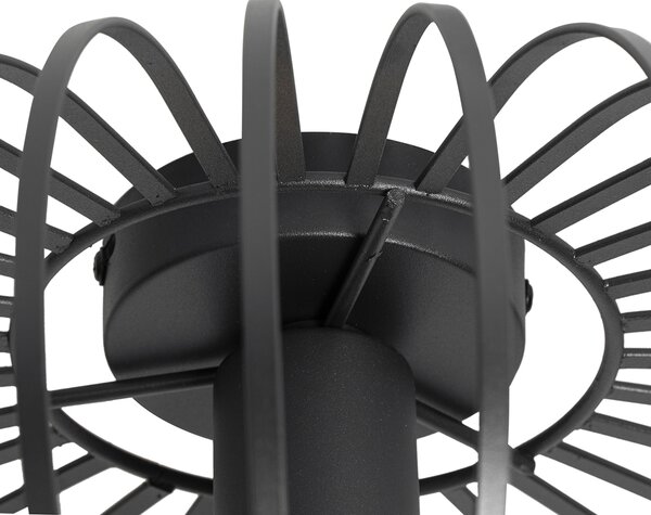Lampada da soffitto intelligente nera 39 cm con Wi-Fi G95 - Johanna