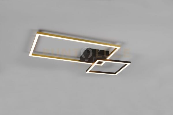 Padella plafoniera led 25w 3000lm, 3000k oro + nero con snodo dimme