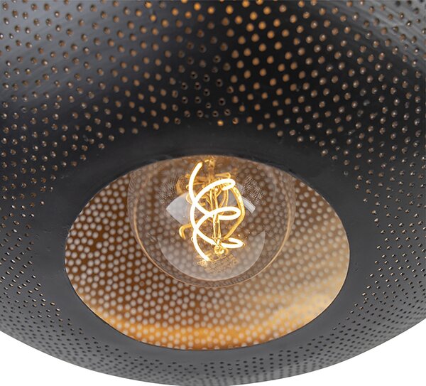 Lampada da soffitto intelligente nera e oro 40 cm incl. Wifi G95 - Radiance