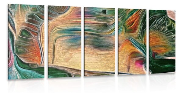 Quadri 5 pezzi – Astrazione psichedelica