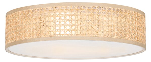 Lampadario orientale in rattan 40 cm 3 luci - Tromma