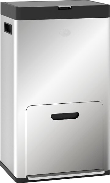 DecHome Bidone Immondizia a 3 Sezioni da 56L con Supporto per Deodorante in Acciaio e PP 45.7x35.8x76 cm colore Argento - 980SRS383