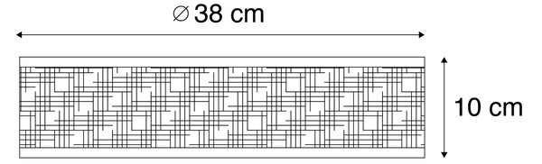 Lampadario orientale in rattan 40 cm 3 luci - Tromma