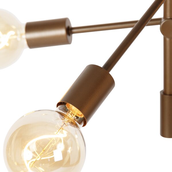 Lampada a sospensione industriale bronzo scuro 6 luci - Sydney