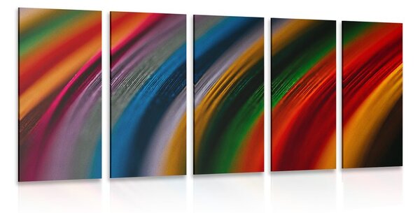 Quadri 5 pezzi – Dettaglio di materiale colorato
